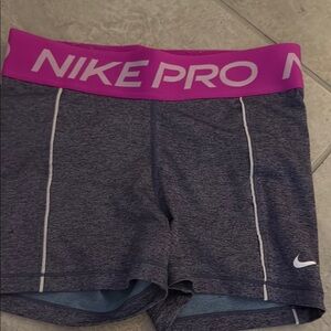 Nike Pro Purple and Pink Athletic Shorts